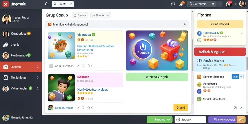 Fitur komunitas yang mendukung interaksi antar pemain.
